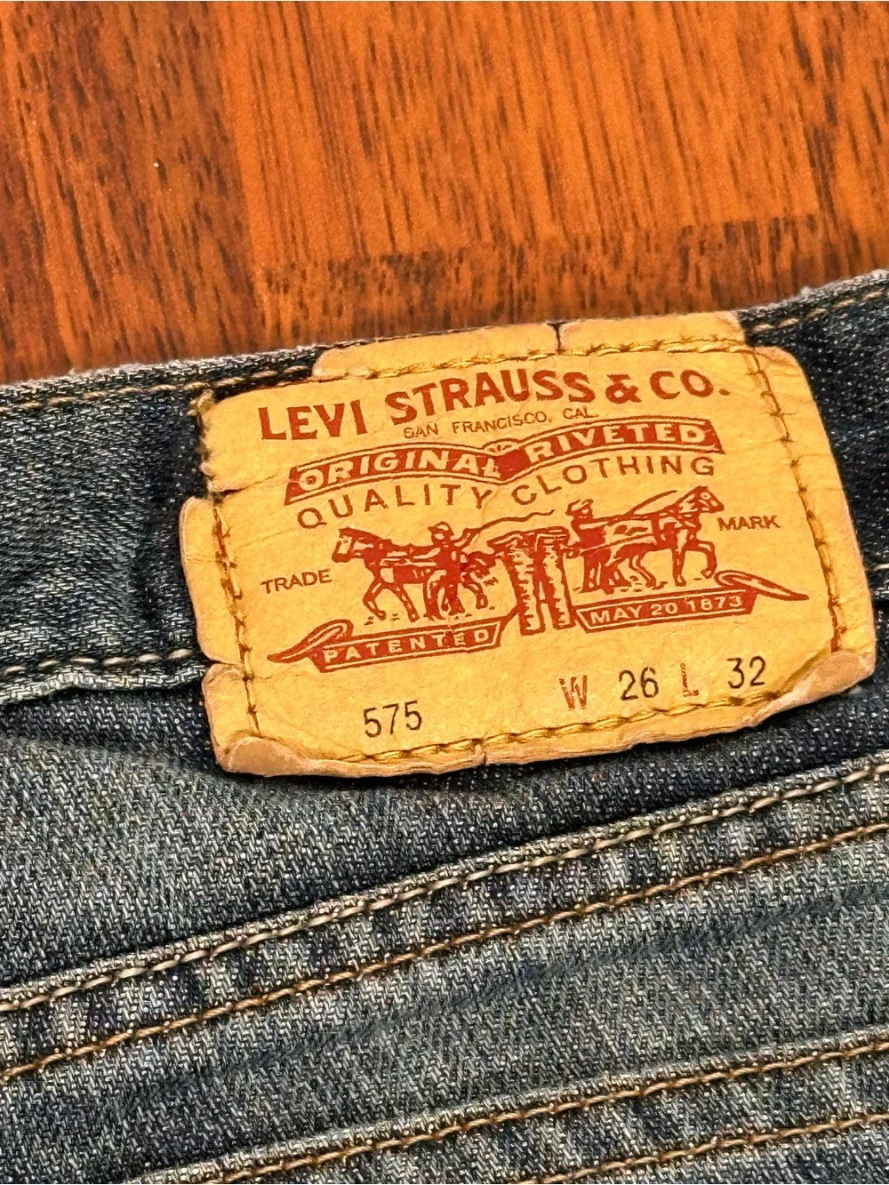 Vintage Y2K Levi’s low-rise cut-off denim shorts. Customized.